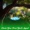 G128 Hanging Glass Bird Bath Outdoor Bird Feeder 10-inch for Garden Decoration Blue Flower Design